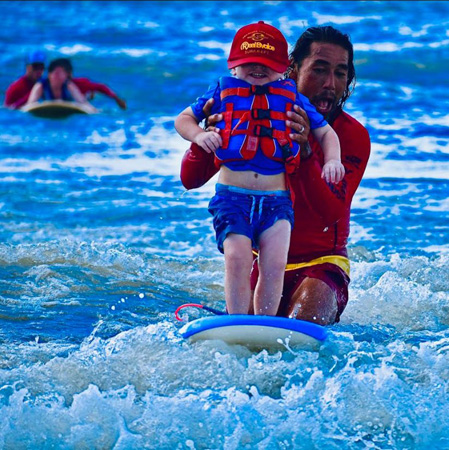 Surf Lesson Hot Sushi's Happy Surf Camp ALOHA !!